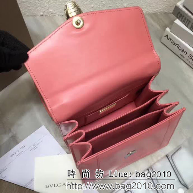 BVLGARI寶格麗 Serpenti 琺瑯三層彩色蛇頭包 可手提單肩斜挎 B38329 FYD1000